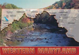 Map of Western Maryland - Fishing Hiking Camping Boating Kayaking Hunting