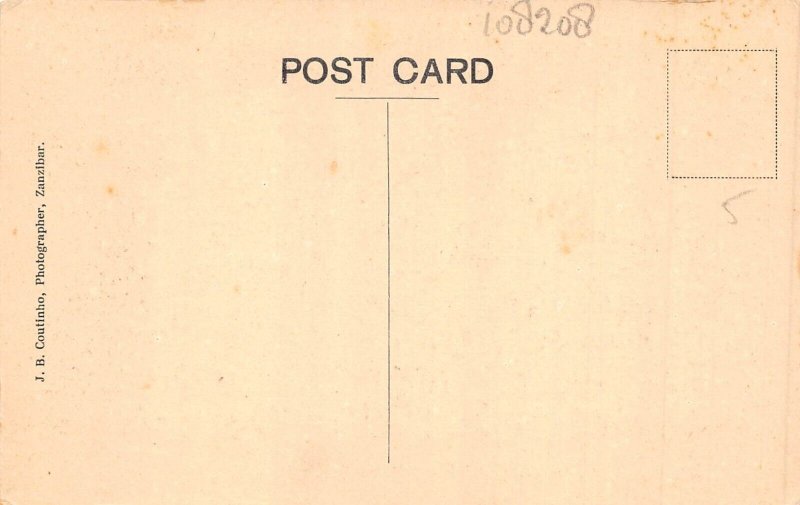 Tanzania Zanzibar Main Road vintage postcard