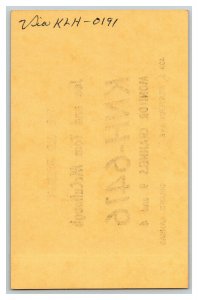 Postcard QSL Radio Card From Girard Kansas KNH-6416