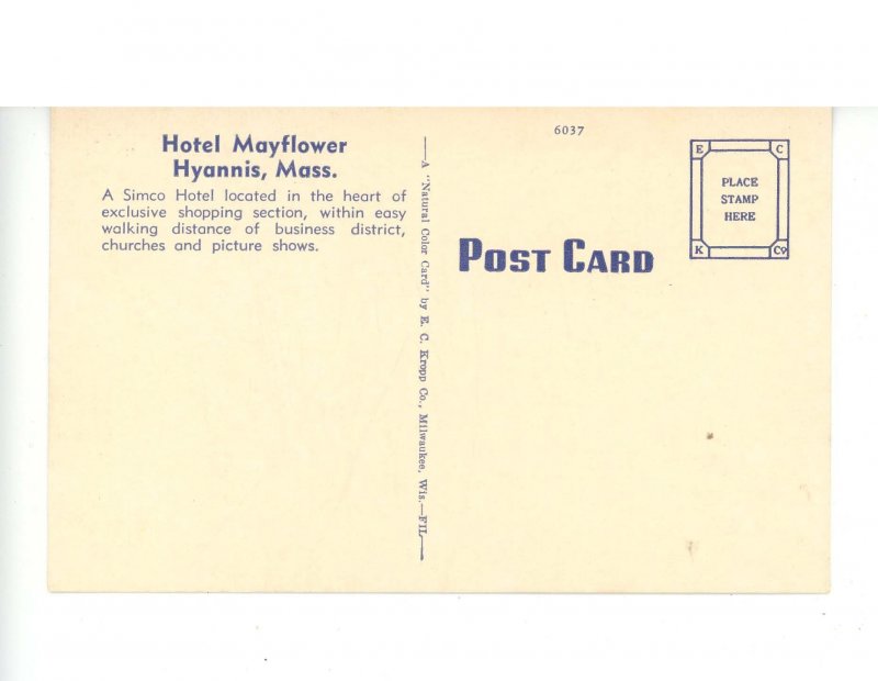 MA - Cape Cod, Hyannis. Hotel Mayflower