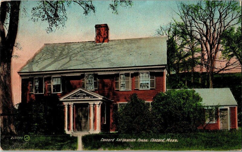 Concord Antiquarian House Concord Mass Valentine Sons Vintage Postcard Unposted 