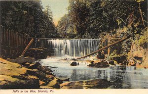 FALLS IN THE GLEN SHOHOLA PENNSYLVANIA WATERFALL POSTCARD (c. 1910)