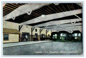 1909 Interior I.T.S. Passenger Station Decatur IL Plainview WA Postcard 