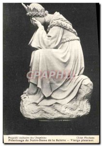 Old Postcard Pilgrimage of Our Lady of La Salette Virgin crying