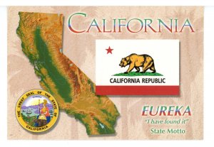 CA - California Map & Highlights   (continental size)