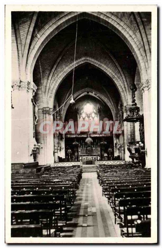 Postcard Old Cognac Interior L Eglise St Leger Gothic Vaults