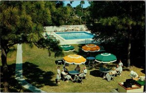 Swimming Pool Royal Park Inn Vero Beach Florida Vintage Postcard Ji13