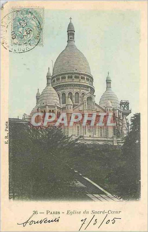 Old Postcard Paris Church of the Sacred Heart