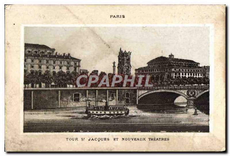 Chromo Paris Tour Jacques New Theaters corset Manufacture Thieusselin Street ...
