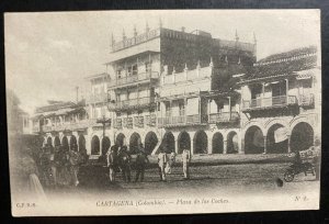 Mint Colombia Real Picture Postcard RPPC Cartagena Cars Square