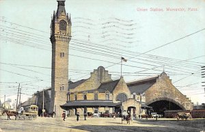 Union Depot Worcester, Massachusetts, USA Railroad, Misc. 1909 