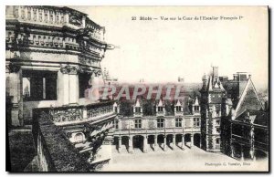 Old Postcard Blois Courtyard View of the Staircase Francois I.