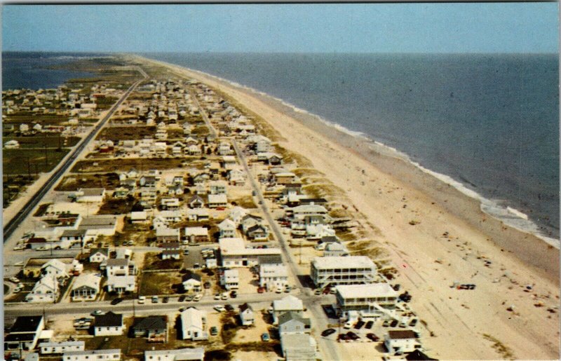 Aerial View Fenwick Island Delaware Looking North  Postcard