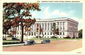 Postcard COURT HOUSE SCENE Kenosha Wisconsin WI AI0931