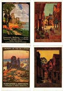 ADVERTISING TRAINS, CHEMIN DE FER POSTER STYLE 40 CPA (L2740)