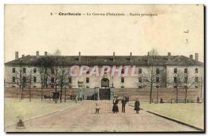 Old Postcard Courbevoie Casene of Army Infantry main entrance