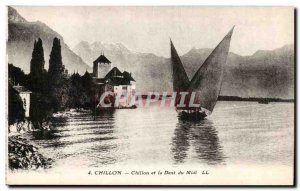 Switzerland - Schweiz - Chillon and Dent du Midi - Veytaux - Old Postcard