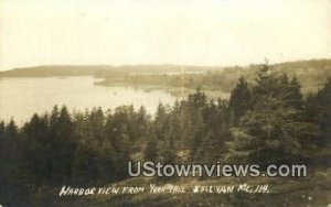 Real Photo, Harbor, York Hill in Sullivan, Maine