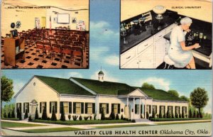 Linen Postcard Variety Club Health Center in Oklahoma City, Oklahoma