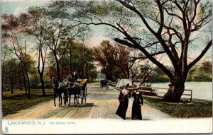 Tucks 2059, Willow Drive in Lakewood NJ Undivided Back Vintage Postcard V46