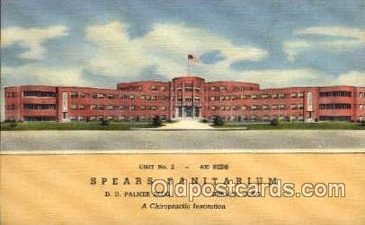 Spears Sanitarium, Denver Co, USA Chiropractic Institution, Medical Hospital ...