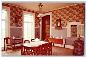 c1960 Dining Room Octagon House Interior Watertown Wisconsin Vintage Postcard