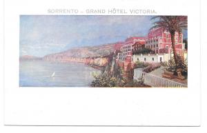 Italy Sorrento Grand Hotel Victoria Vtg Richter UDB Postcard