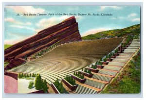 Vintage Red Rocks Theatre Denver Mt Parks Colorado Postcard F35E