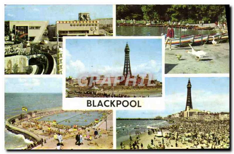 Modern Postcard Blackpool Beach Botaing The pleasure lake Stanley Park