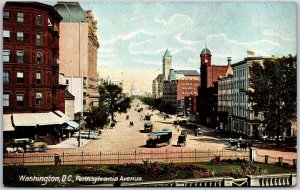 Washington D.C., Capital City, Pennsylvania Avenue, Highway, Vintage Postcard