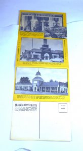 Vintage Clark's Restaurants Mailable Brochure 5 1/8 X 3 3/8 When Folded