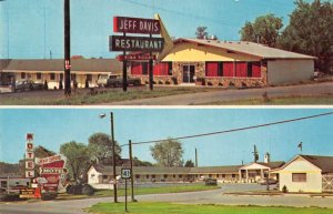 Hopkinsville Kentucky Jeff Davis Motel Vintage Postcard AA41142