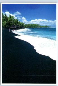 Postcard - The Black Sands Beach at Kalapana, Hawaii