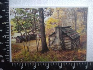 Postcard - Reconstructed Soldier Huts, Morristown National Historical Park - NJ