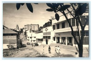 1954 Matadi Congo Africa Posted Stamps Cancel Elgin IL RPPC Photo Postcard 