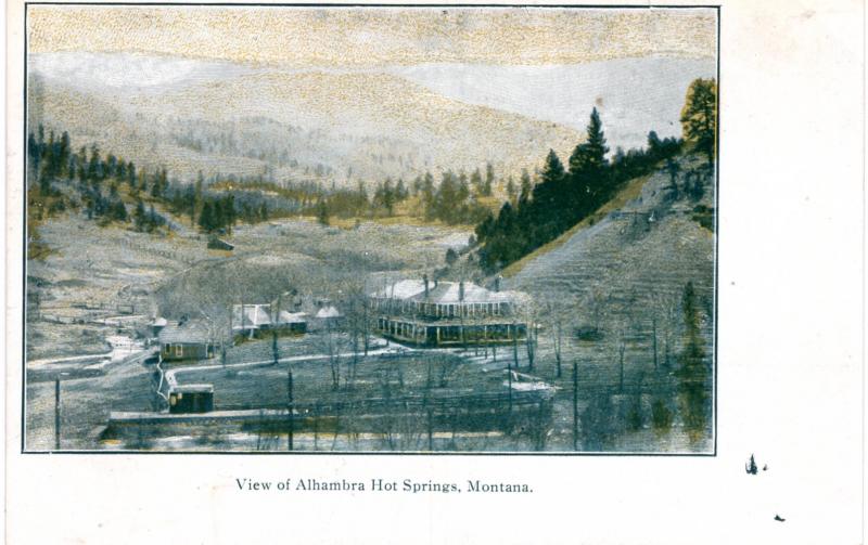 VIEW OF ALHAMBRA HOT SPRINGS, MONTANA.