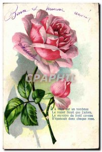 Vintage Postcard Fantasy Flowers