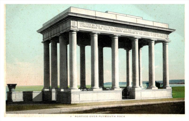 Massachuesetts  Plymouth . Portico over Plymouth Rock