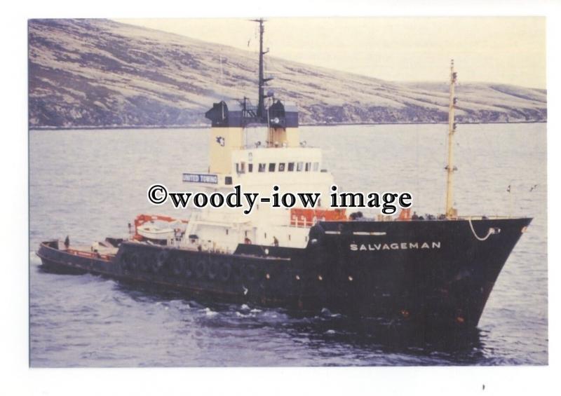 cd0261 - United Towing ( Ocean Tugs ) Ltd of Hull Tug - Salvageman - postcard