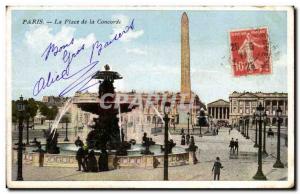 Paris - 8 - Place de la Concorde - Old Postcard