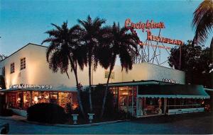 Fort Lauderdale Florida~Creightons Restaurant Neon Night~See-Thru~1950 Postcard 