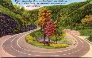 Postcard Great Smoky Mountains  - Horseshoe Bend Newfound Gap Highway
