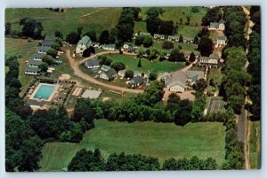 Moodus Connecticut Postcard Orchard Mansion Vacation Spot c1960 Vintage Antique