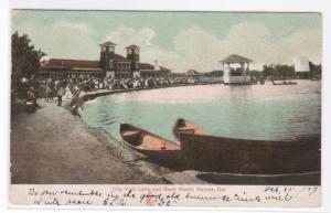 City Park Lake Crowd Denver Colorado 1907 postcard