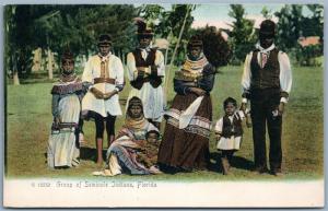 FLORIDA SEMINOLE INDIANS UNDIVIDED ANTIQUE POSTCARD
