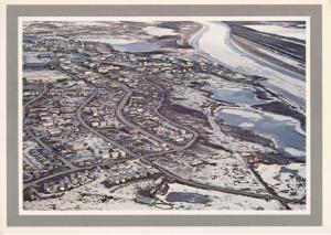 Inuvik NWT Northwest Territories Aerial View Oversized Vintage Postcard D10b