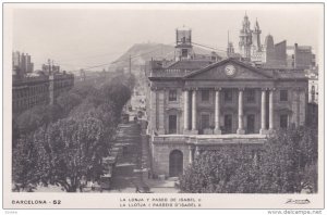 RP: BARCELONA , Spain, 1929 ; La Lonja y Paseo De Isabel II