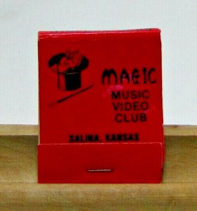 Magic Music Video Club Salina Kansas Vintage Matchbook Cover