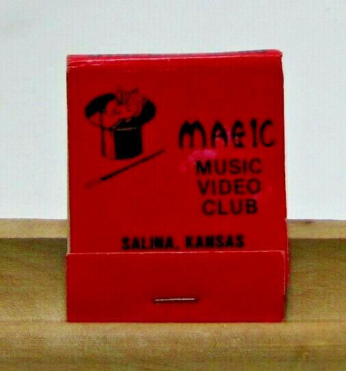 Magic Music Video Club Salina Kansas Vintage Matchbook Cover 