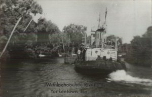 Yankeetown FL Withlachochee River Steamer Boat Real Photo Postcard